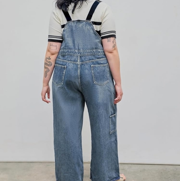 Cider denim wide leg overalls NWT - Picture 2 of 3